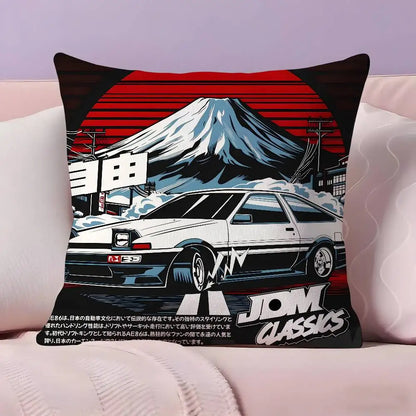 Classic retro car AE86 Pillow Case Pillowcase Ultra Soft Skin Friendly Fabric Cloud Like Comfort & Concealed Zipper