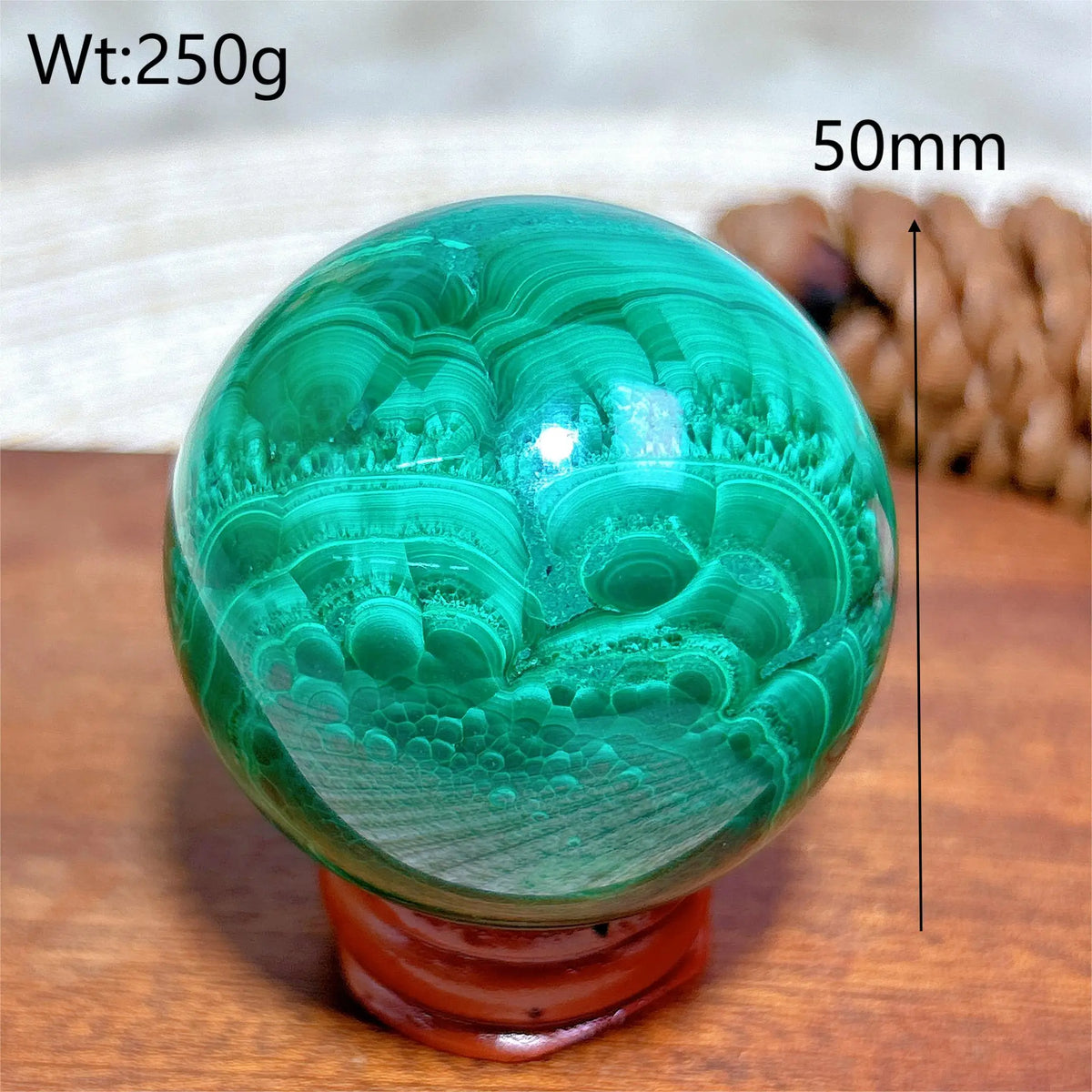 Malachite Pattern Sphere Ball Gemstones Reiki Energy Ore Natural Crystals Healing High Quality Home Decorations Room Decor Gift