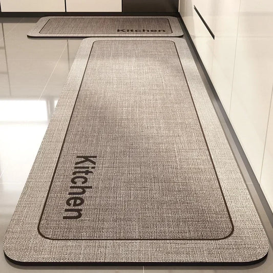 Carpet for Kitchen Absorbent Floor Mat Pvc Anti-slip Entrance Doormat Bathroom Toilet Area Rug Non-slip 주방 카펫 Alfombra De