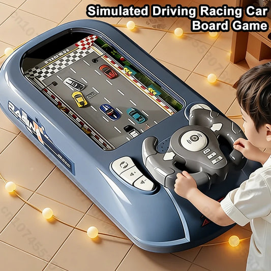 Children's Steering Wheel Driving Toys Vehicle Electronic Simulation Racing Adventure Game Kid Toys Cool Interactive Xmas Gifts