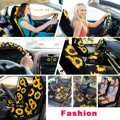 Re Zero Rem Ram 3D Printing Anime Universal Fit Car Seat Covers Black Front Seat Durable Washable Auto Mads Vehicle Seat Covers