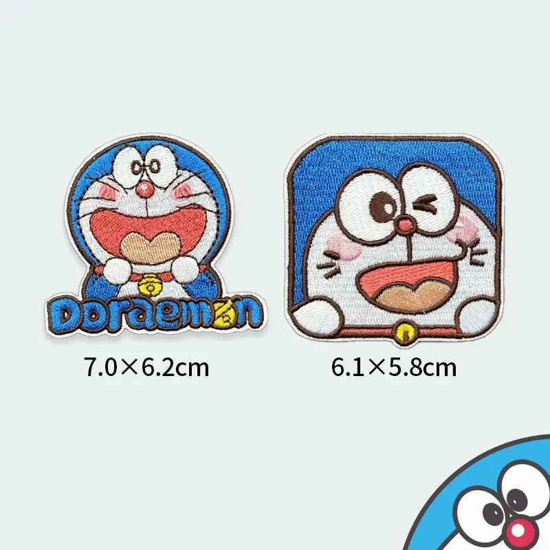 Doraemon Embroidered Fabric Patch Cute Fashionable Personalized Creative Simple Kawaii Ripped Patch Gift for Friend's Birthday