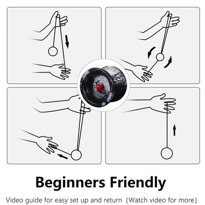 Competition Edition Magic Yoyo Aluminum Alloy Professional Yo-Yo Best Unresponsive Metal Yo-Yo Classic Toys for Kids Yoyo Factor