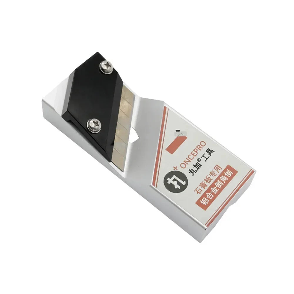 Aluminum Alloy Chamfering Planer with 6 Blade 45° Angle Wood Edges Trimming Tool for Plasterboard Ceiling Decorative Hand Planes