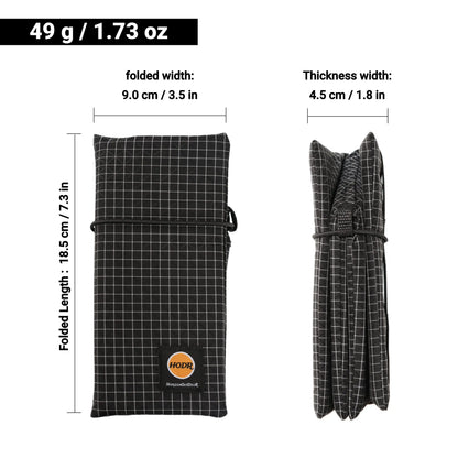 [HODRGEAR] FoldPad – Ultralight 49g Foldable Camping Pad UHMWPE Gridstop Shell XPE Foam Smarter Shape for Sitting Kneeling