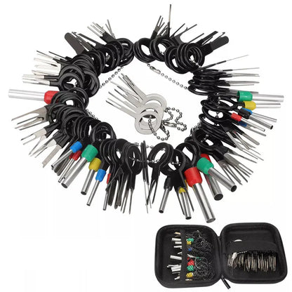 New 100Pcs Car Terminal Removal Repair Tools Electrical Wiring Crimp Connector Pin Extractor Kit Keys Automotive Plug Pullers