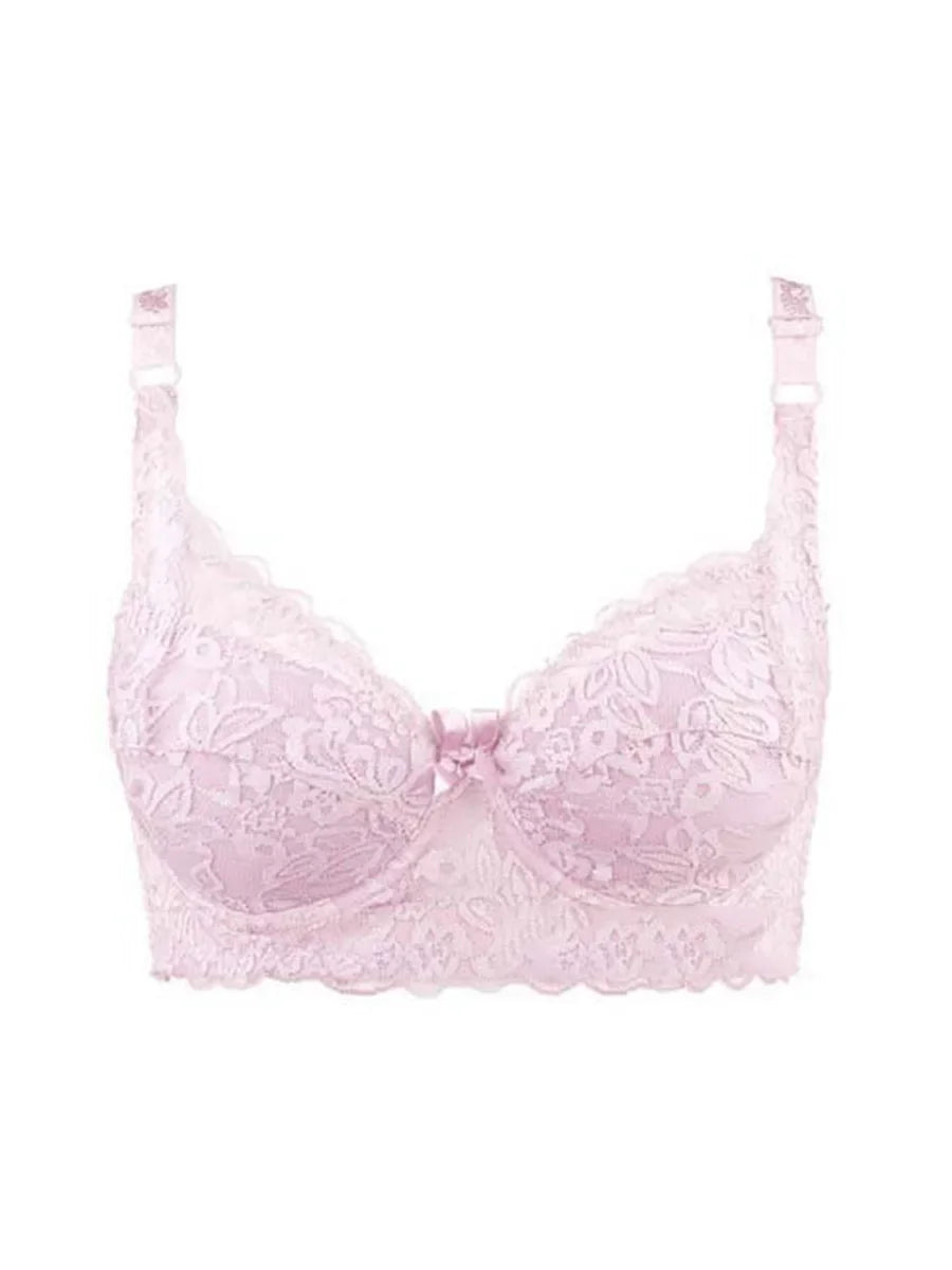 Hot Full cup thin underwear small bra plus size wireless adjustable lace Women's bra breast cover B C D cup Large size Lace Bras