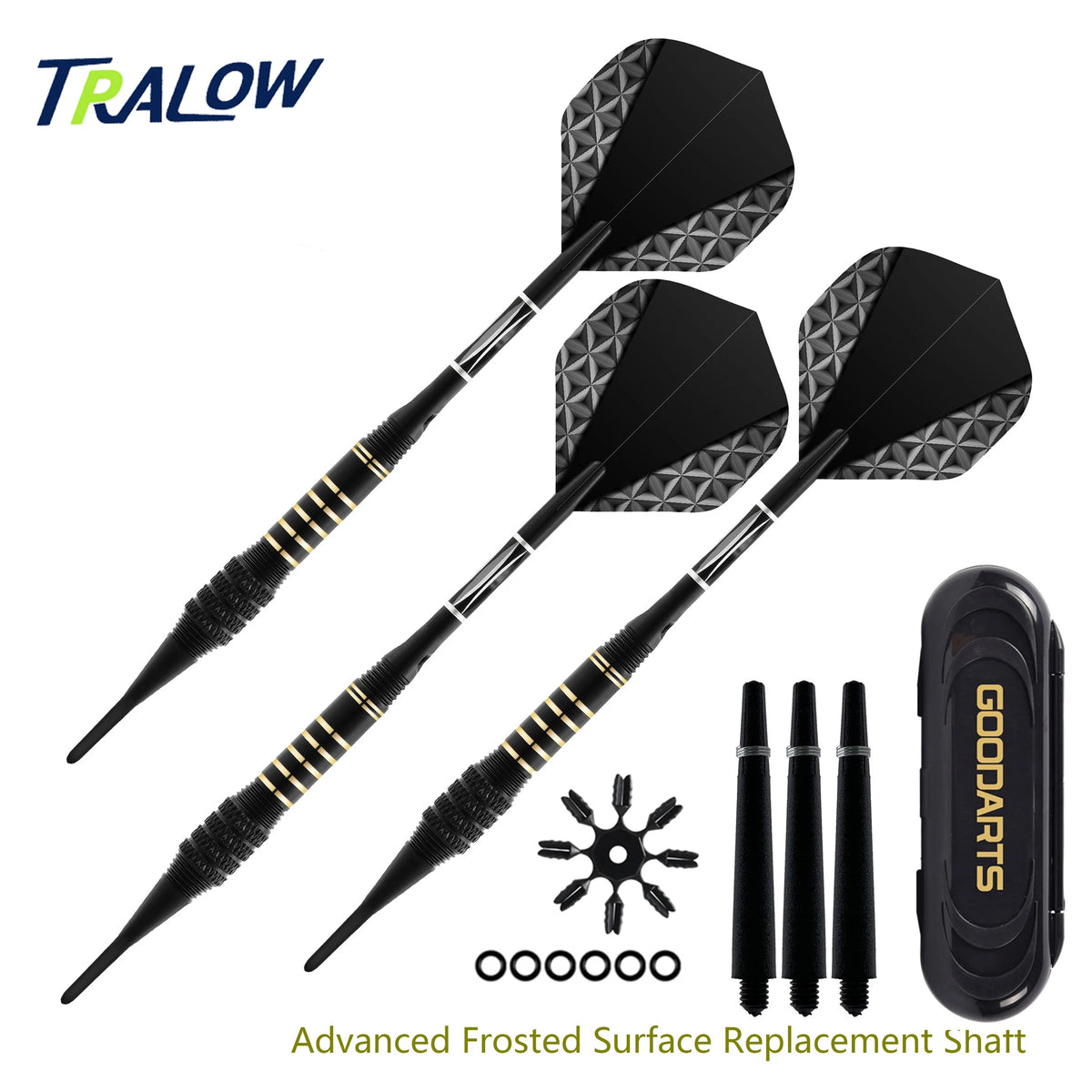 TRALOW 3/6/12PCS Professional Soft Tip Darts Set for Electronic Dartboard Darts Plastic Tip Multiple Dart Patterns To Choose