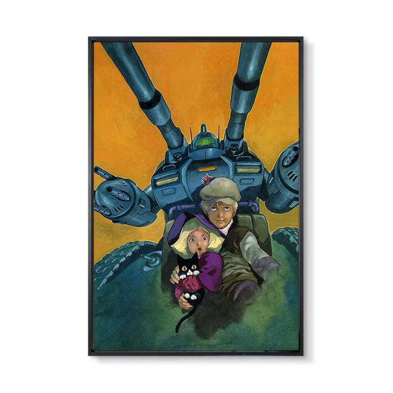 Gundam UC 0079 Frameless Canvas Print  Amuro RX-78 Poster Merchandise - Decorative Wall Art for Bedroom and Headboard