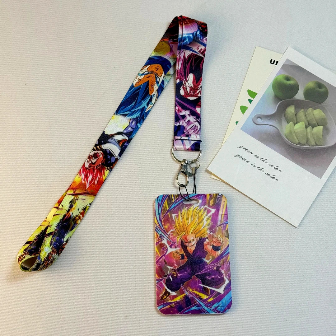 Dragon Ball Credential Holder Japanese Anime Lanyards for Key Neck Strap For Card Badge Gym Keychain Keyring Accessories Gifts