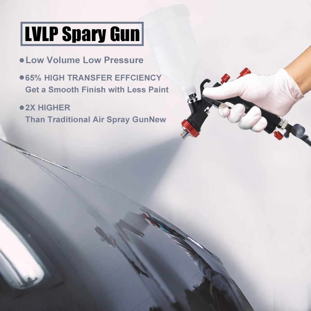 AEROPRO R500 LVLP Air Spray Gun A610 Paint Gun Automotive for House Painting, Car, Furniture, Varnish and Top Coat