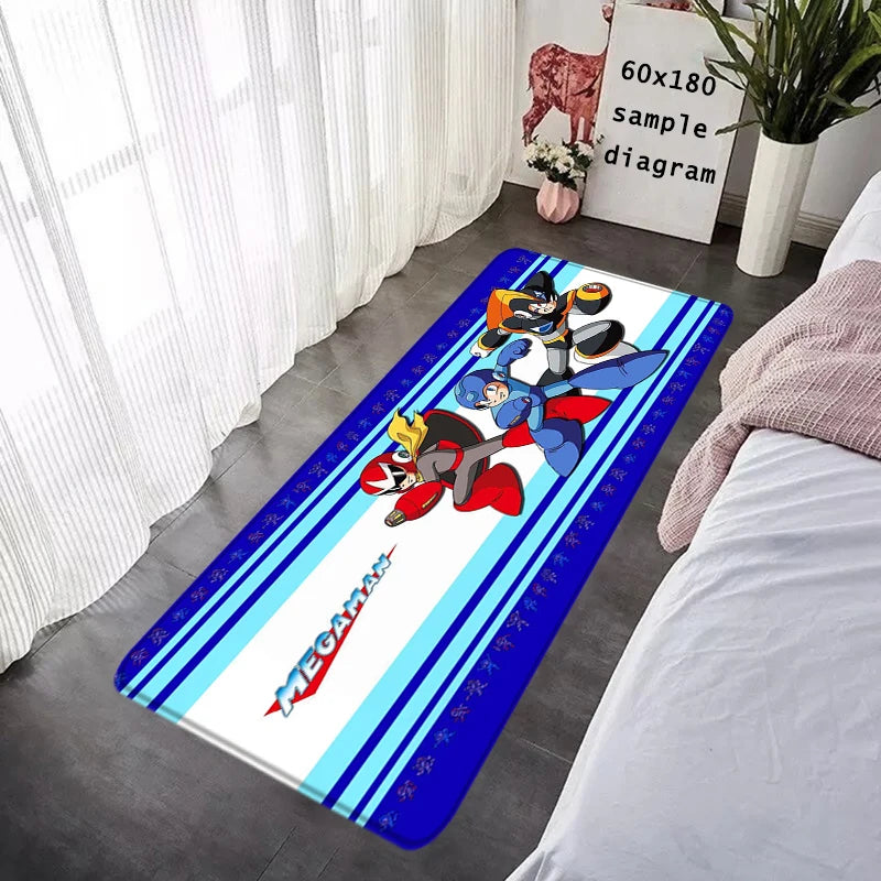 Interior Floor Mat Doormat Mega Man X8 Rockman Non-slip Foot Rug for Entryway Kitchen Carpet Bedroom Bedside Mats Home Decor