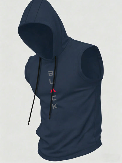 Men's Breathable Hooded Sleeveless Tank Top Casual Sports Vest Quick Dry Machine Washable Multi-Color All-Season 1 Piece