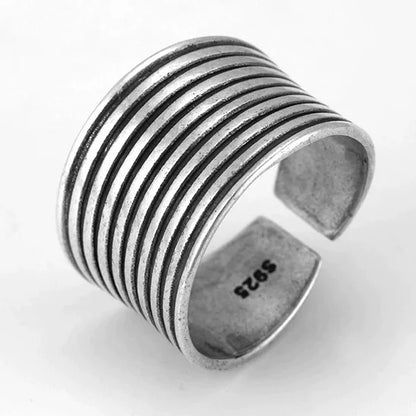 PANJBJ 925 Sterling Silver Geometry Crystal Ring For Women Ellipse Exaggerated Punk Water Drop Open Jewelry Gift Dropshipping