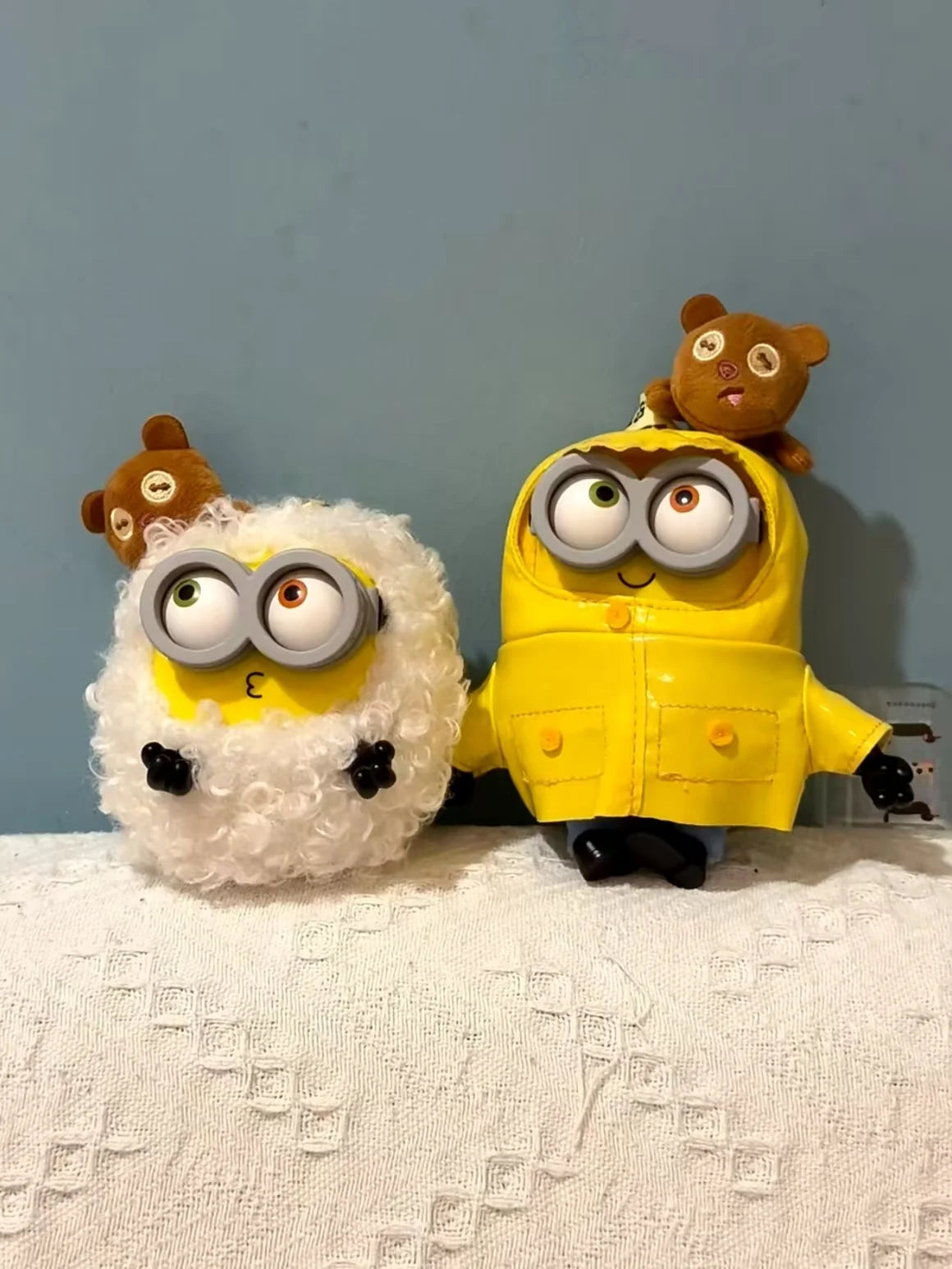 Minions Bob & Tim Better Together Series Keychains Cartoon Dolls Kawaii Plush Pendant Backpack Charms Collect Toys Fans Gift