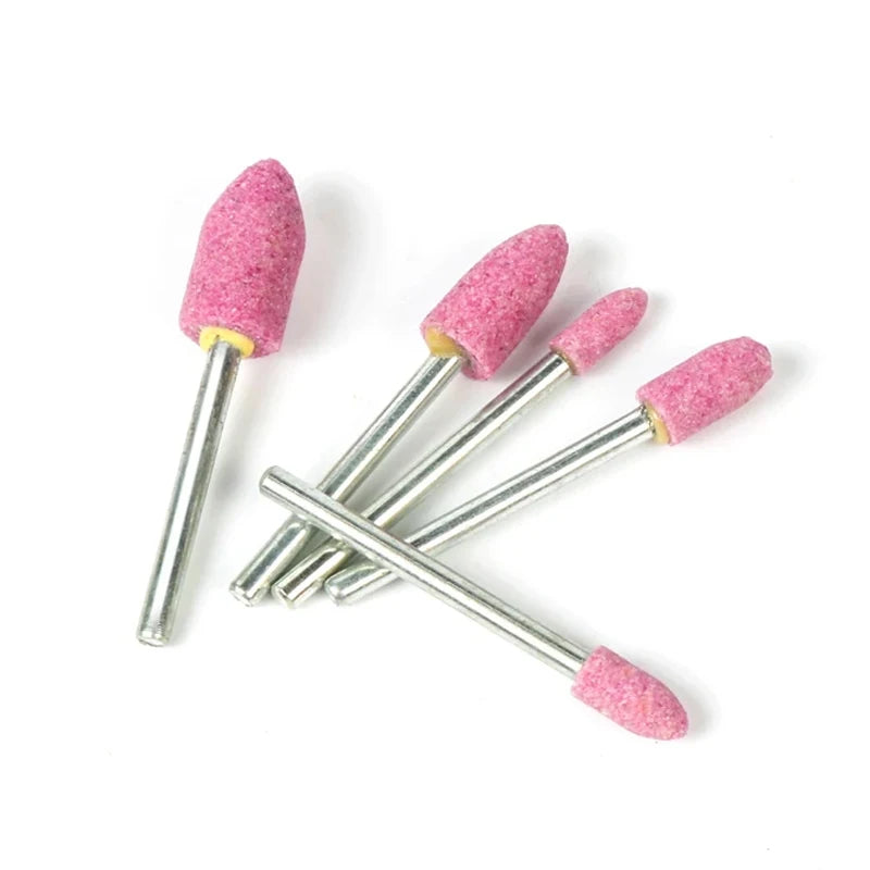 100PCS/Box Abrasive Stone Polishing Grinding Head Electric Drill Bit Wheel 4-10mm For Dremel Drill Rotary Tools 3mm Shank