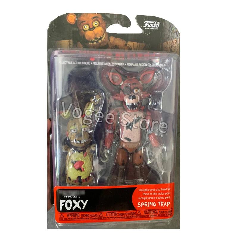FNAF Figures Freddy Bonnie Foxy Chica Fazbear Bear Action Figure PVC Collection Sundrop Moondrop Figurine Model Doll Toys Gifts