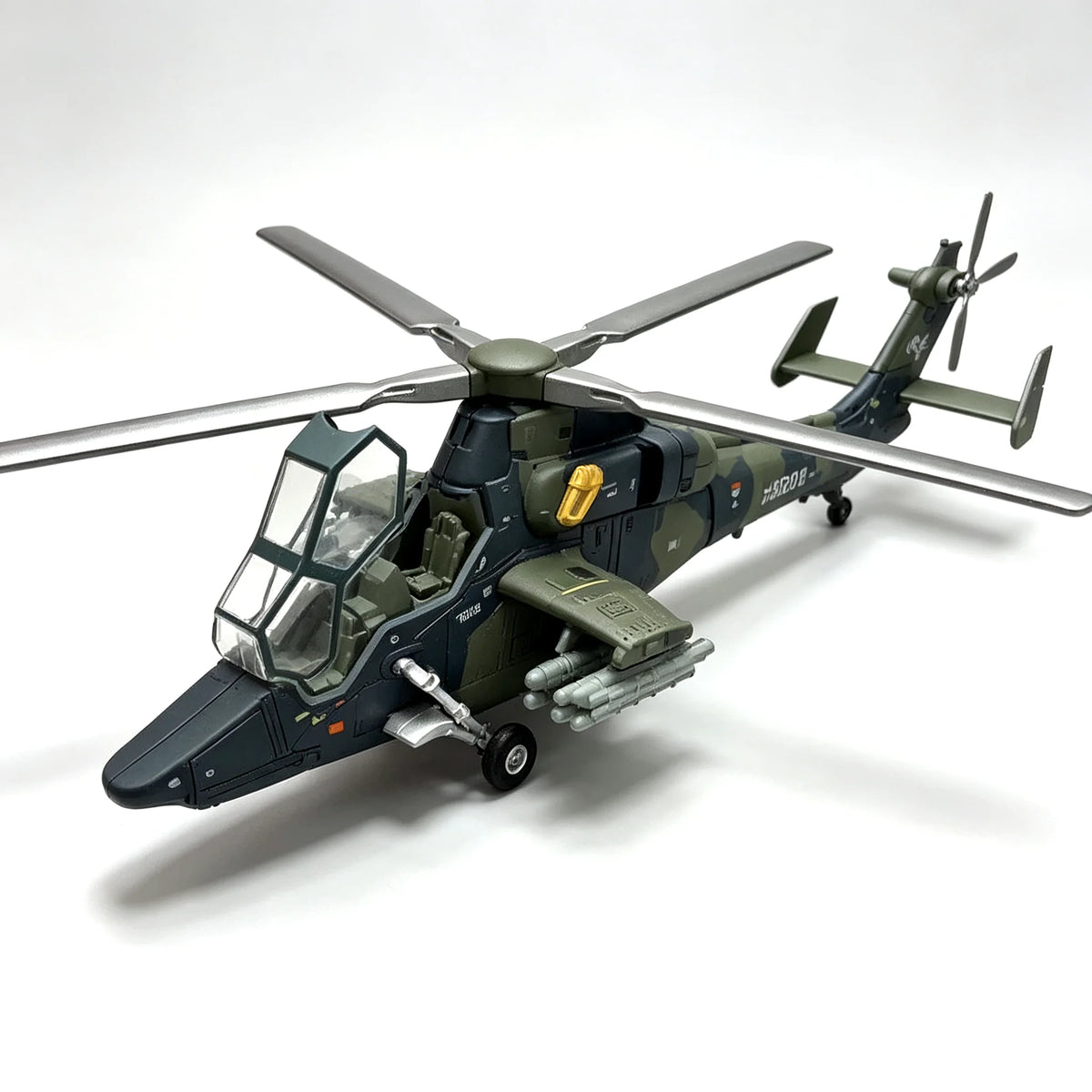 1:72 Scale DIY Assembly Military Helicopter Model Kit, Openable Cabin Door, Detachable Accessories, Collectible Desktop Decor, I