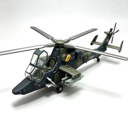 1:72 Scale DIY Assembly Military Helicopter Model Kit, Openable Cabin Door, Detachable Accessories, Collectible Desktop Decor, I