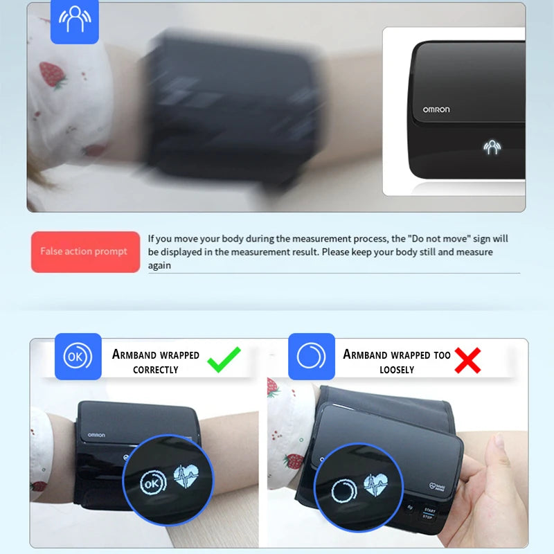 Omron Electronic Blood Pressure Monitor Sphygmomanometer J761 Upper Arm Digital BP Monitor with Bluetooth Originating from Japan