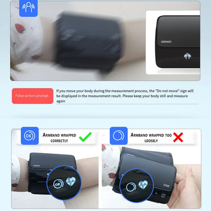 Omron Electronic Blood Pressure Monitor Sphygmomanometer J761 Upper Arm Digital BP Monitor with Bluetooth Originating from Japan