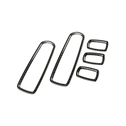 For Porsche Macan 2014-2025 Carbon Fiber Style Car Window Lifter Button Cover Trim Accessories