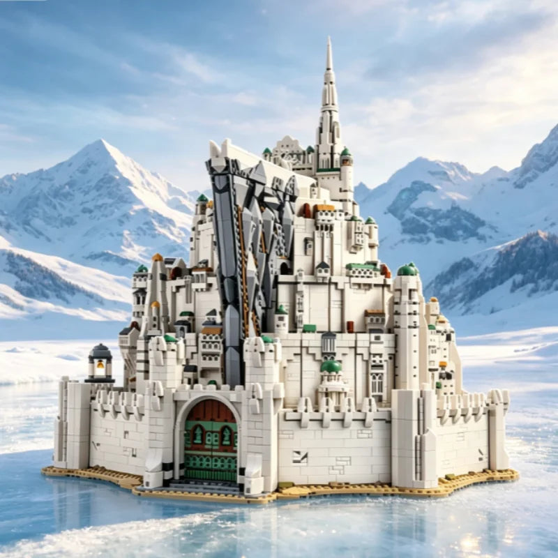 8278pcs 2026 New Classic Movie Large White Tower Building Blocks Model Diy Assembly Bricks Creative Desktop Decoration Art