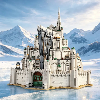 8278pcs 2026 New Classic Movie Large White Tower Building Blocks Model Diy Assembly Bricks Creative Desktop Decoration Art