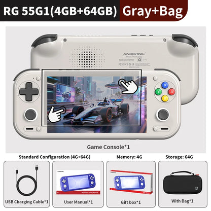 Anbernic RG 55G1 Retro Handheld Game Console 5.5" Incell IPS Multi-touch Screen 6000mAh Android RG55G1 All One Video Game Player