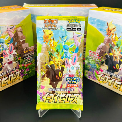 Pokemon Eevee Heroes Booster Box 28 Packs Foil Texture Collectible Cards Collectible Grade Premium Anime Collection Cards