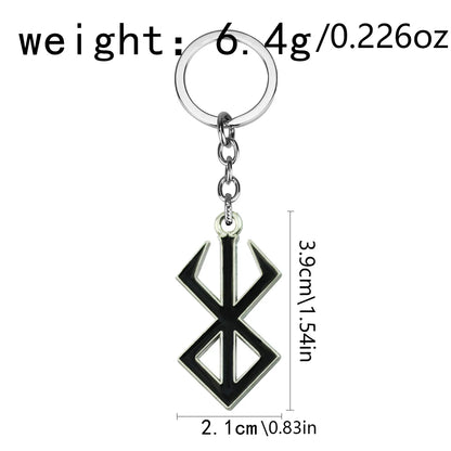 Japanese Anime Double Sided Embroidery Cartoon Keychain Car Backpack Key Ring Jewelry Accessories Gift