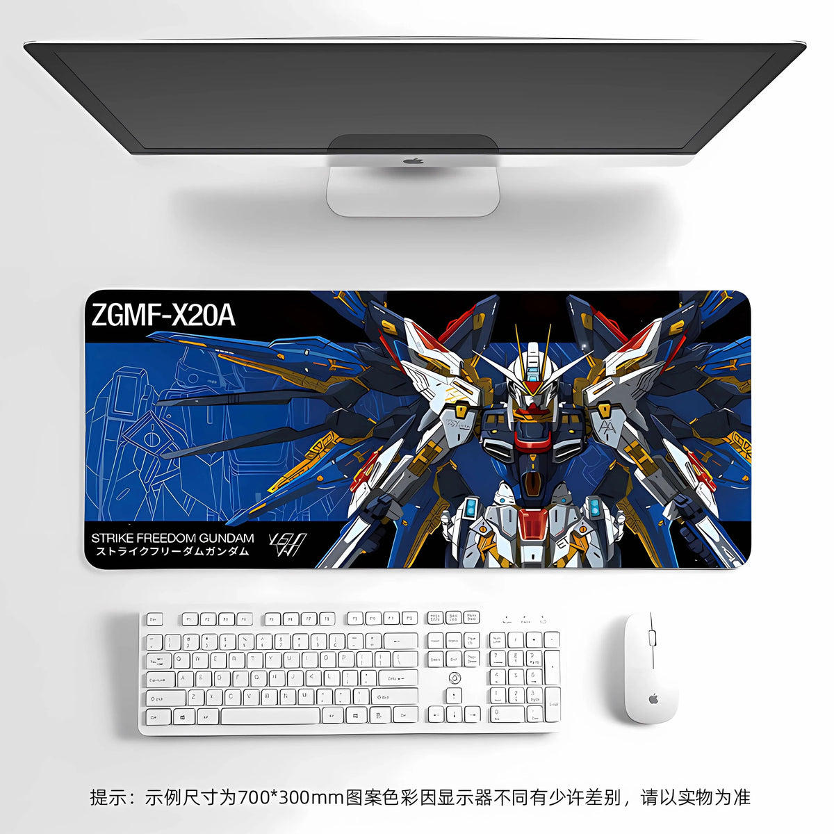 New Cartoon Anime Gundam Leather Mouse Pad Extra Large Anime Game Anti-Slip Mouse Pad Office Dormitory Computer Pad HD Desk Mat