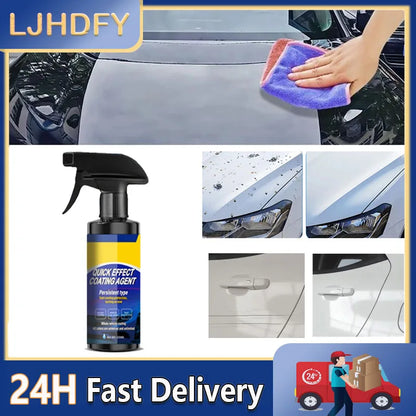 Car Coating Spray Quick Effect Coating Agent 120ML Car Polish Quickly Coat Car Scratch Wax Polish Spray Waterless Wash