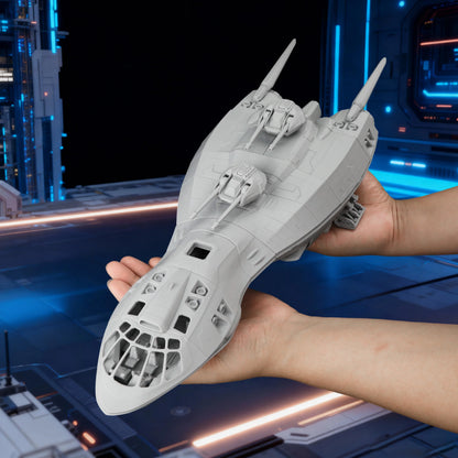 Sci-Fi Scout Ship Miniature – RPG Terrain Accessory for Space Exploration & Tabletop Roleplay, Collectible Gift for Gamers