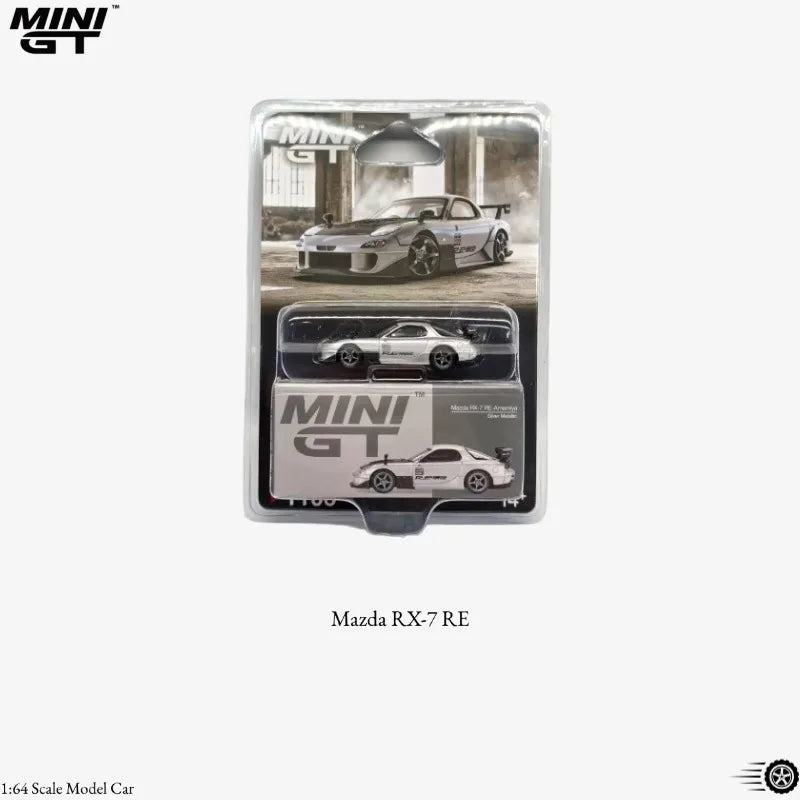 MINI GT series 1/64 Mazda RX7 RE Amemiya 2025D1GP, #1192 Countach, BMW M5，metal cast model car, boys' gift, collection piece.