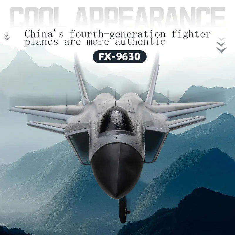FX9630 J20 RC Plane Gyroscope Power Fighter Remote Control Airplane Anti-collision Soft Rubber Head Glider with Culvert Design