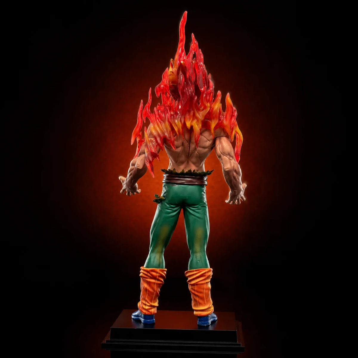 27cm Naruto Shippuden Might Guy Eight Gates Released Night Kai Figurine Red Flame Effect High Detail PVC Action Figure Home Orna