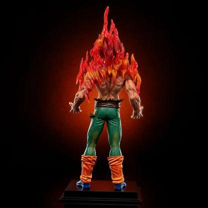 27cm Naruto Shippuden Might Guy Eight Gates Released Night Kai Figurine Red Flame Effect High Detail PVC Action Figure Home Orna