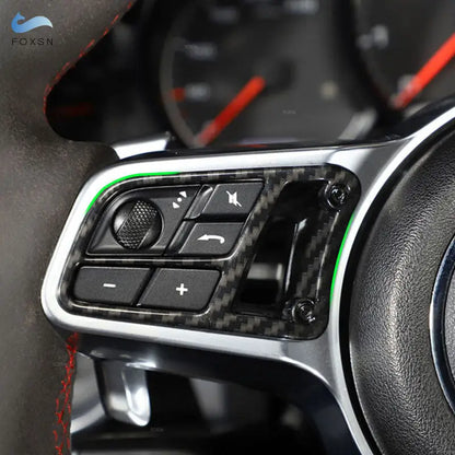 Car Interior Steering Wheel Cover Carbon Fiber For Porsche Panamera  Macan 2014-2020 Cayenne 2015-2020 718 911 918 2012-2015