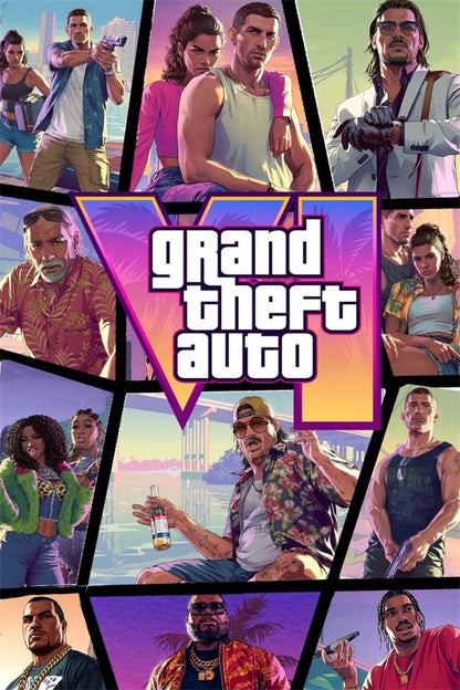 Cool G-Grand The A-Auto Canvas Painting Series 5 6 Hot Game Poster Wall Art Modern Home Boy Bedroom Gaming Room Decor Print Gift