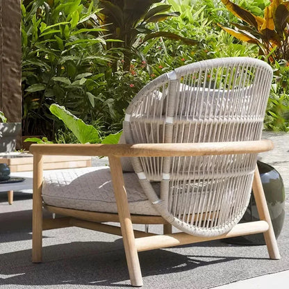 Custom Modern Hotel Resorts Outdoor Garden Patio Bistro Home Furniture Sofa Set Rattan Wicker Leisure Style For Apartment