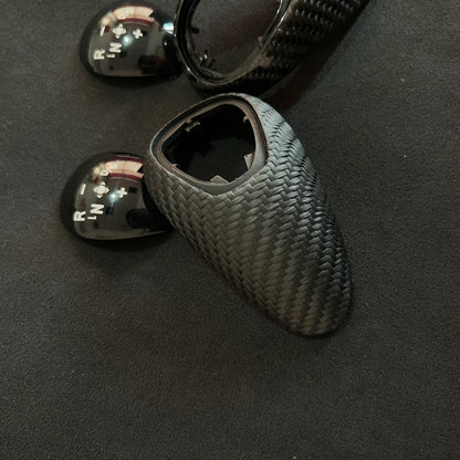 Real Carbon Fiber Gear Shift Knob Cover Replacement for BMW M2 M3 M4 M5 M6 F87 F80 F82 F83 F10 F12 F13 F06