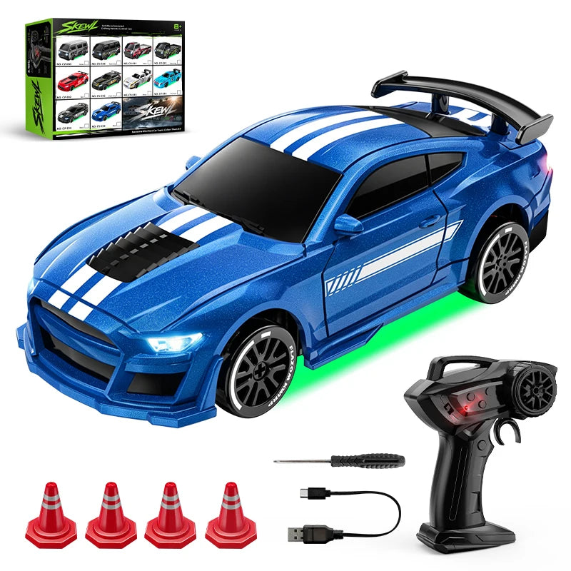 1:64 Desktop Drift Racing Car, 4WD Cool Mini Stunt RC Drift Car With Rechargeable Battery, Holiday Gift For Kids