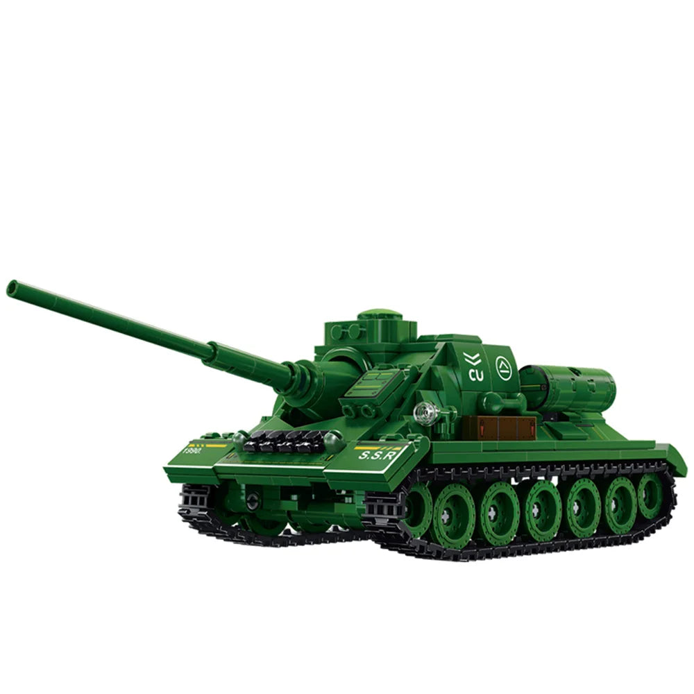 World War Army Military Soldiers SWAT Leopard 2A7 Main Battle Tank Assemble Building Blocks City Construction Bricks Toys Gift