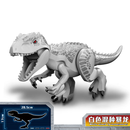 Jurassic Dinosaurs Spinosaurus Large Brick Toy Joints Open Mouth 7 Color Designs, Collectible Decor DIY Puzzle Assembly Gift