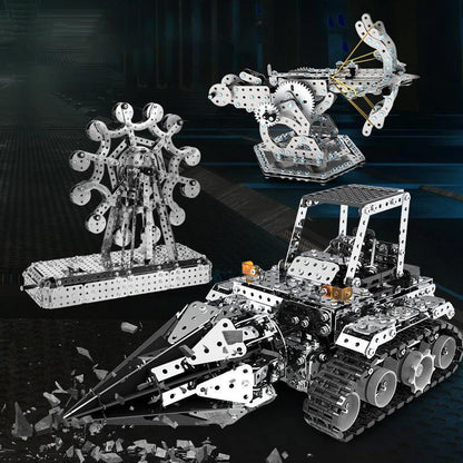 3D Metal Building Block Fighter Aircraft Model Assembly Jigsaw Toy Alloy RC Engineering Vehicle Gift Adult Assembly