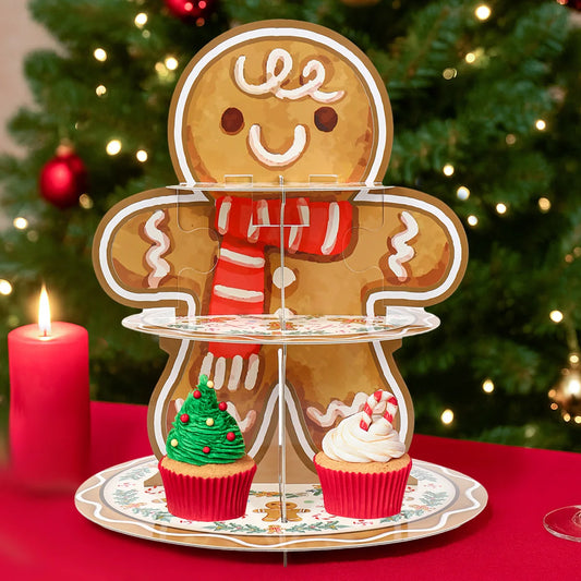 3 Tier Christmas Cake Stand Christmas Decoration for Home 2025 Cake Dessert Stand Xmas Ornament Navidad Natal New Year Gift 2026
