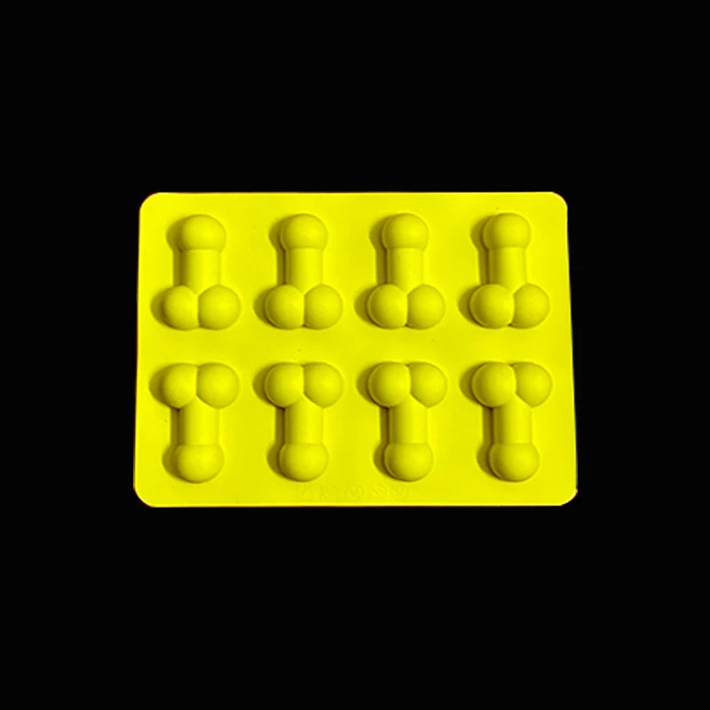 Creative Silicone Ice Mold 8 Grid Ice Cube Tray for Whiskey Cocktail Novelty Food Grade Flexible with Lid Kitchen Tool