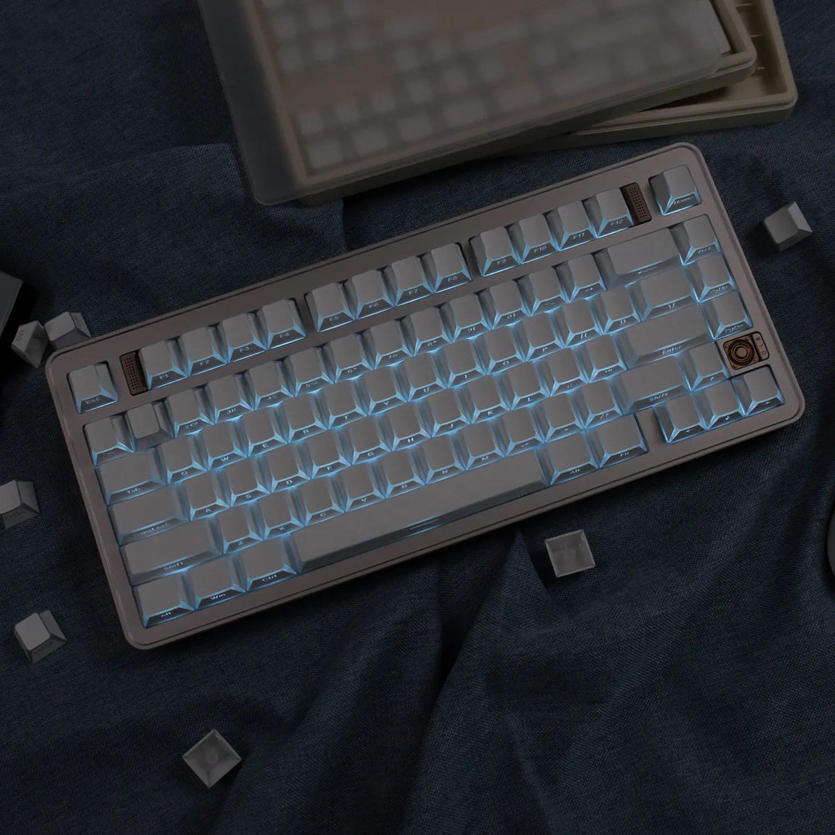 137 Keys Shadow Keycap Side Print Edge Backlit Keycaps Cherry Profile PBT Shine Through White Keycaps For MX Mechanical Keyboard