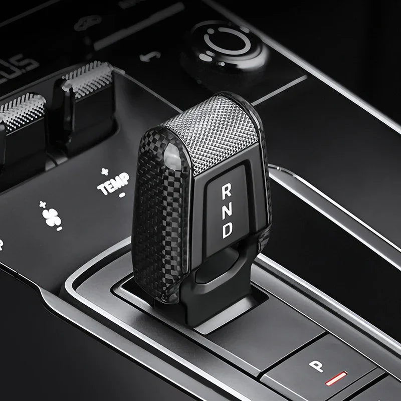 Car Carbon Fiber Gear Carmine Red Shift Lever Knob Trim Cover for Porsche 911 992 2020-2025 Replacement Modified Accessories
